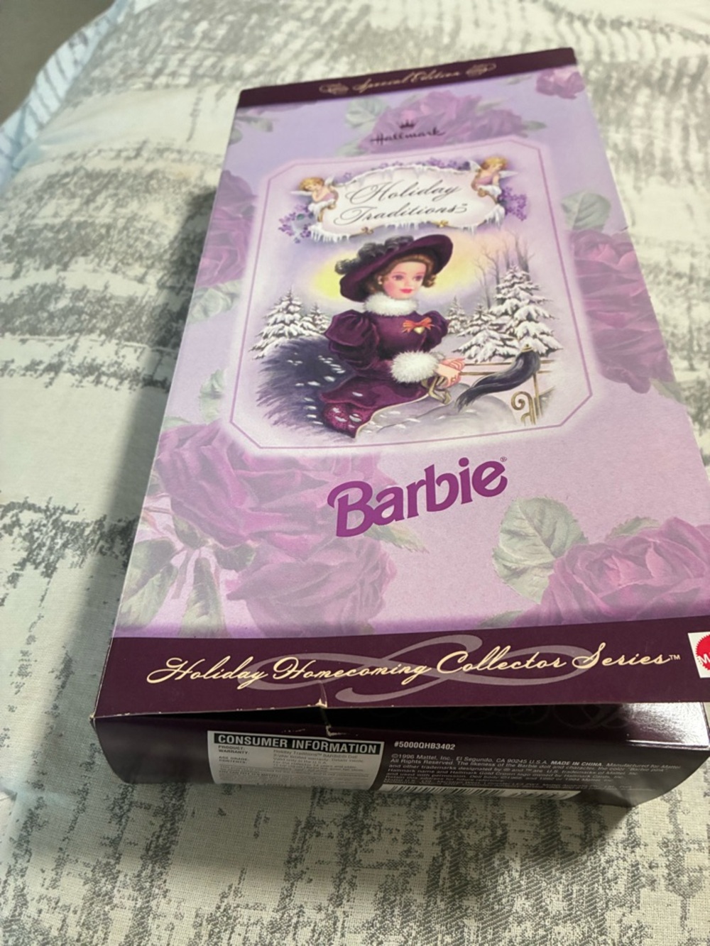 Mattel Barbie Holiday Homecoming Collector Series Purple Pink Box